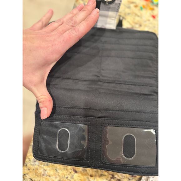 Vera Bradley Women's Cotton Rfid Turnlock Wallet Kingbird Plaid - Picture 3 of 5